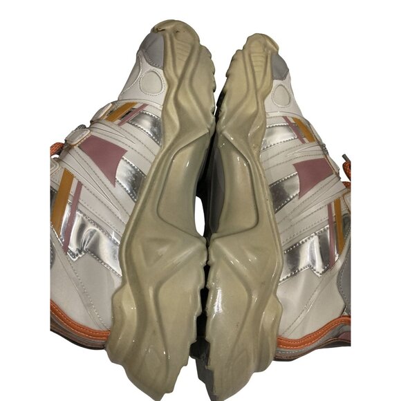 Steve Madden SPRINT-SPR107S1 Women Size 9M White Orange Gray chunky Sneaker shoe - Picture 6 of 8